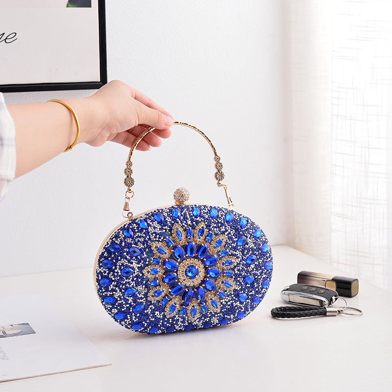 Wholesale Diamond Set Banquet Color Luxury Banquet Fashion Water Diamond Handbag